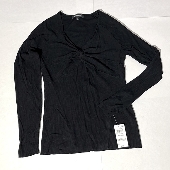 INC International Concepts Tops - INC International Concepts Macy's black knit v neck long sleeved black shirt